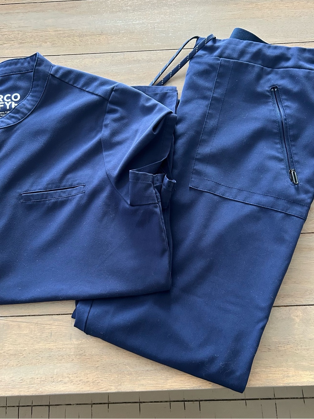 Barco Uniforms Women’s Navy Drawstring Cargo Scrub Set